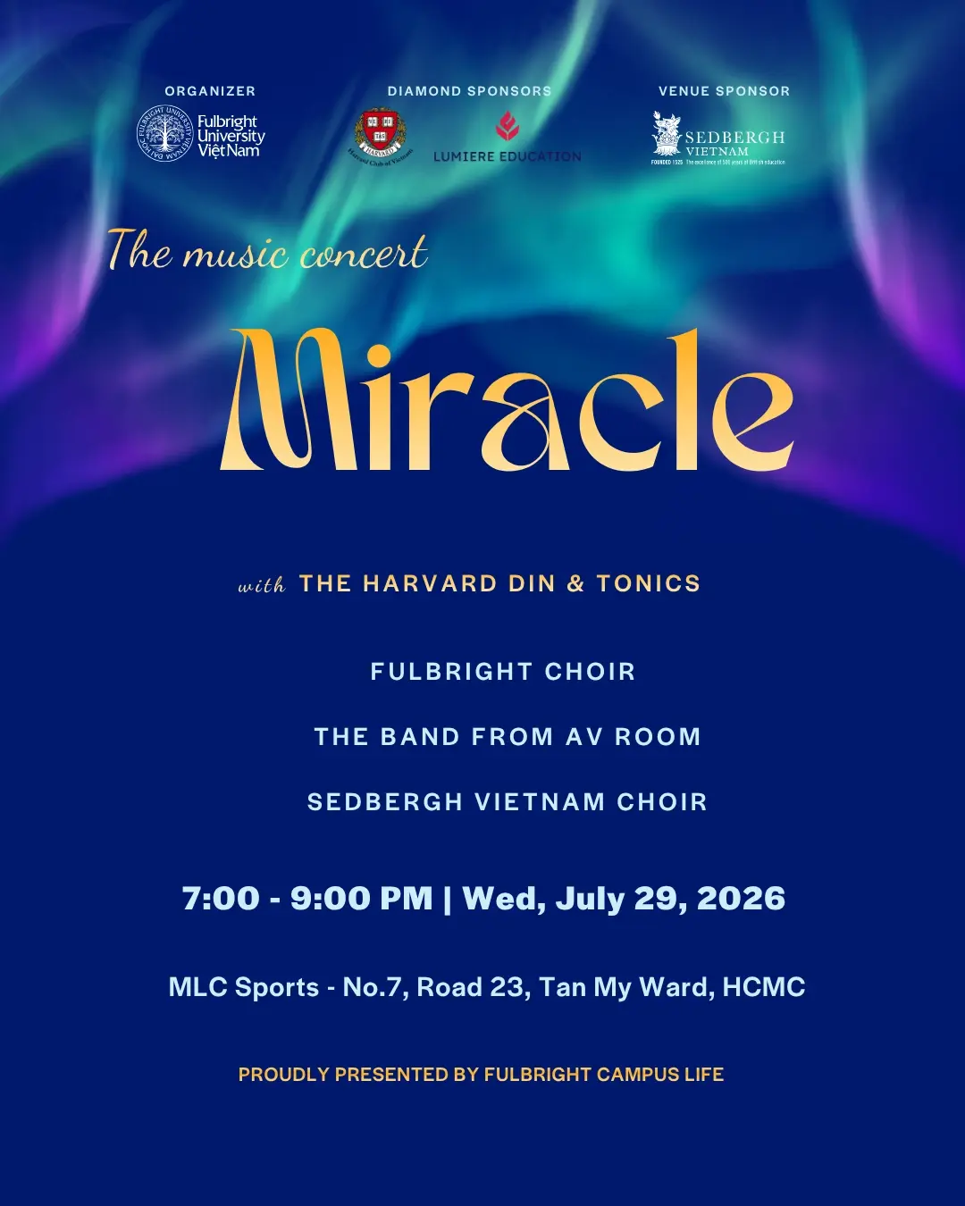 Miracle Concert - Fulbright University Vietnam x The Harvard Din & Tonics
