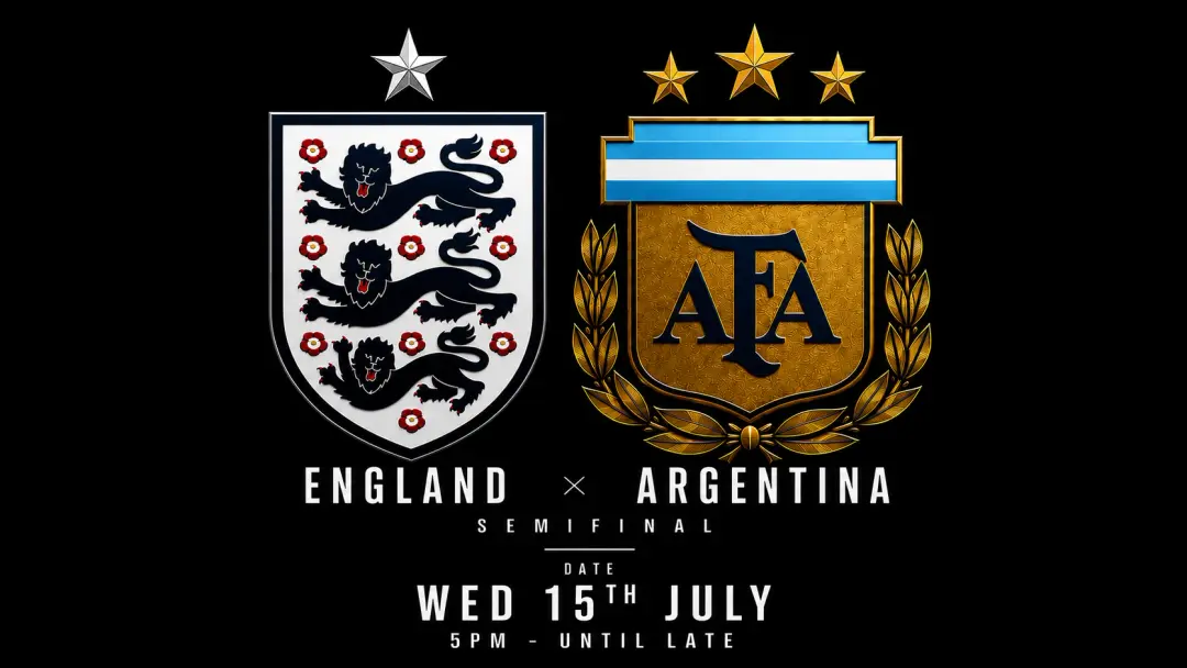 England vs Argentina World Cup Semi Final + After Party