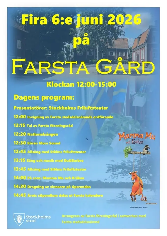 Nationaldagsfirande 6 juni på Farsta gård