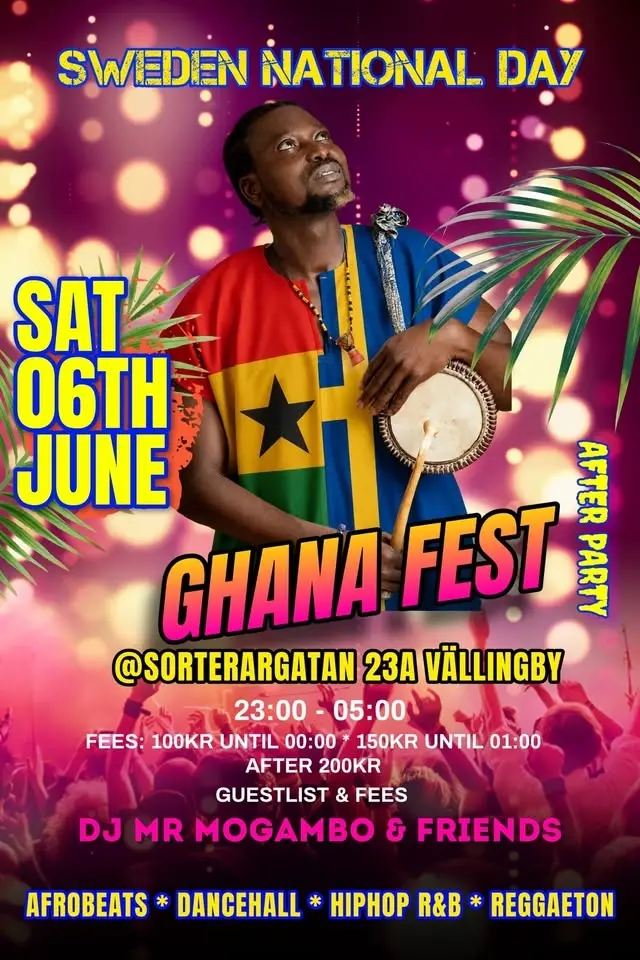 Sweden National Day I Ghana Fest after party