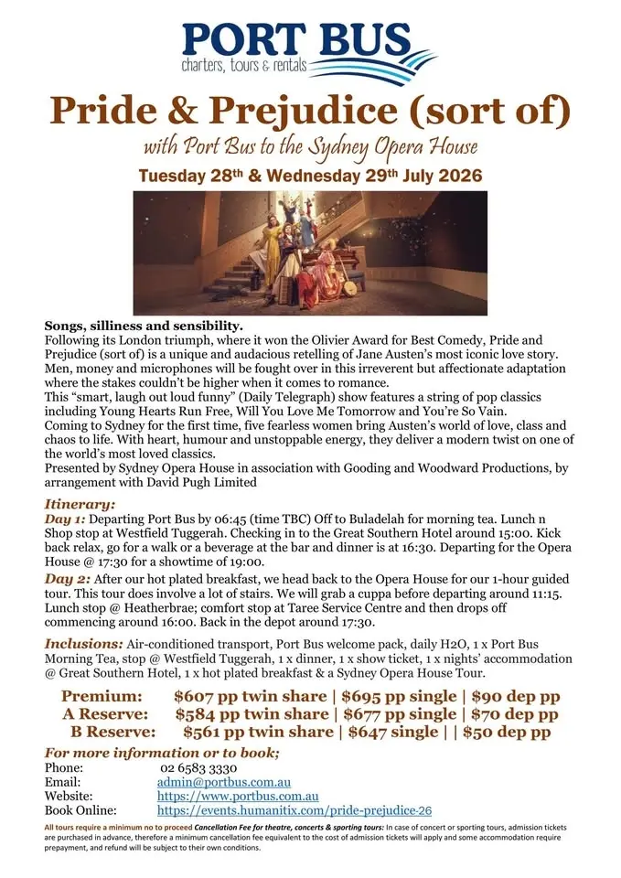 Pride & Prejudice (Sort Of) – Sydney Opera House Escape