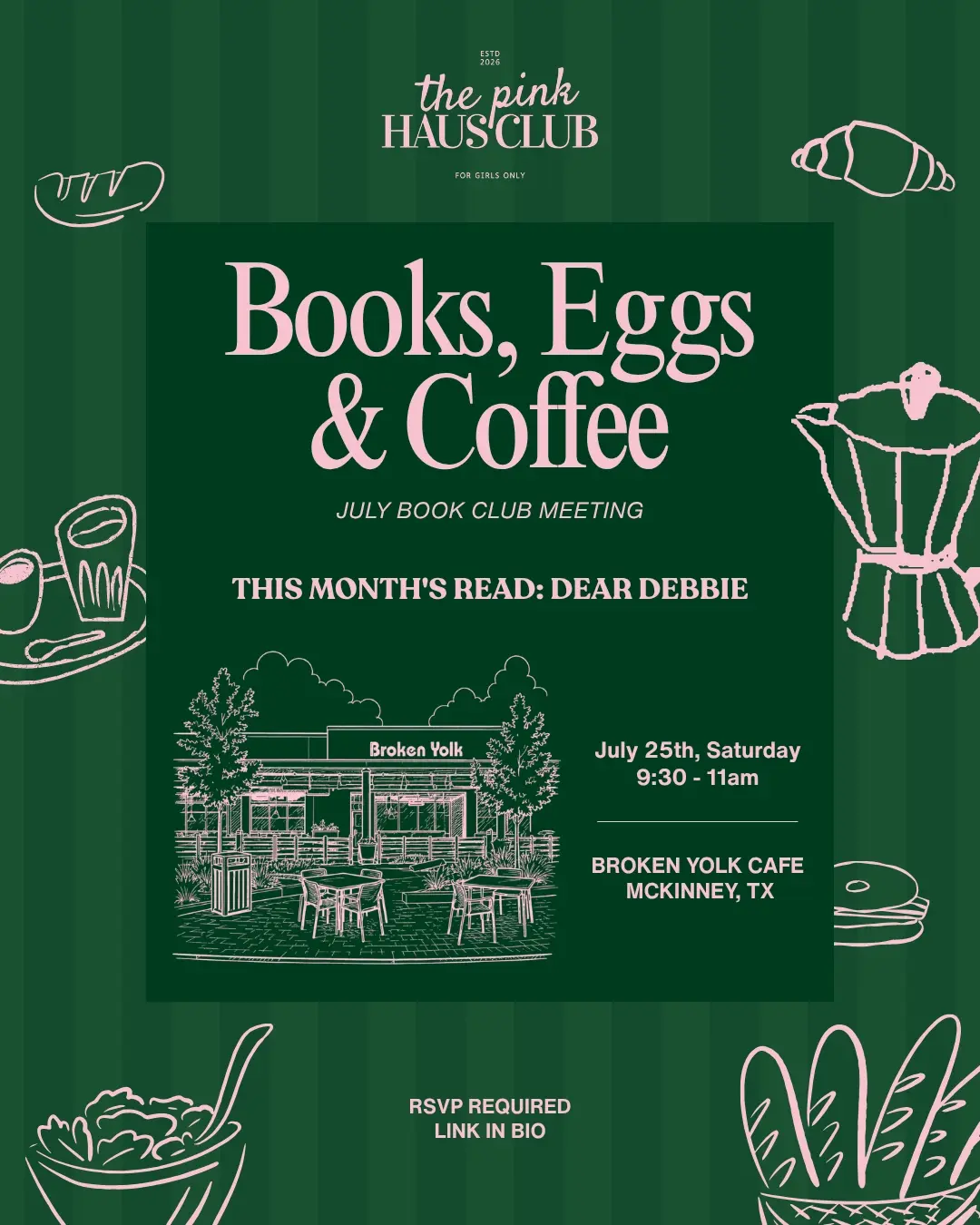 Books, Eggs & Coffee — July Book Club Meeting
