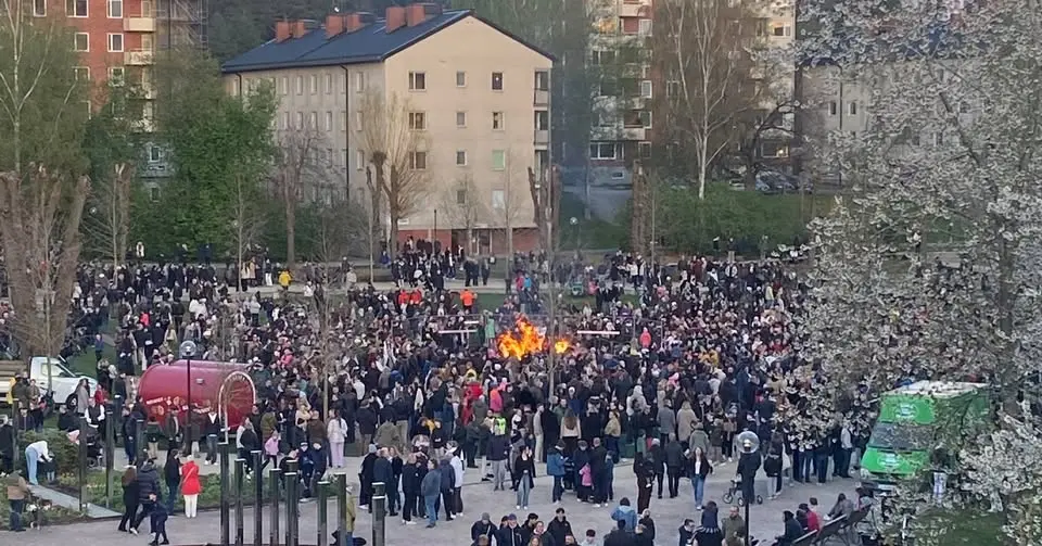 Valborgsfirande i Sjödalsparken