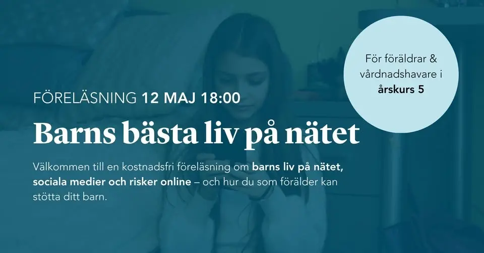 Föräldraföreläsning om barns liv på nätet