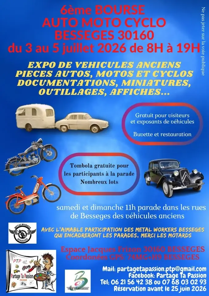6ème bourse auto moto cyclo 30160 BESSEGES
