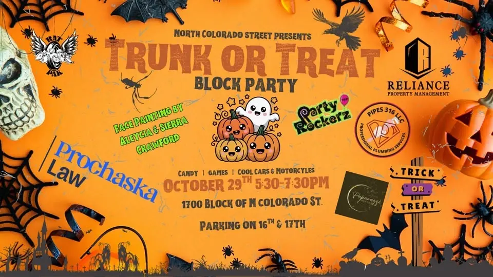 Annual Trunk or Treat Block Party on North Colorado St.