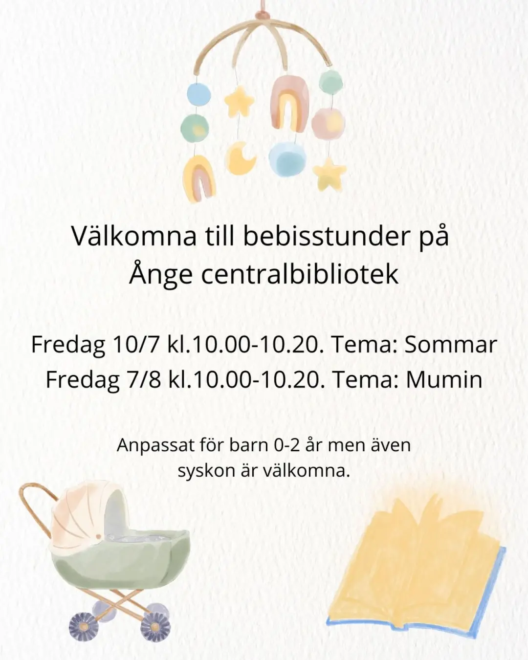 Bebisstunder på Ånge centralbibliotek