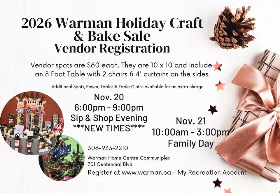 Warman 2026 Craft & Bake Sale