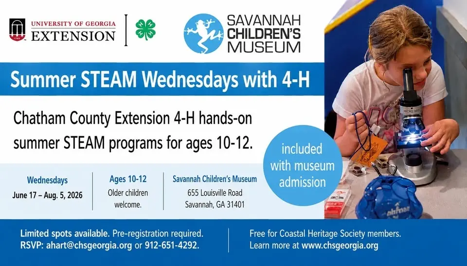 4-H Hands-On Summer Science Programs at Savannah Children’s Museum