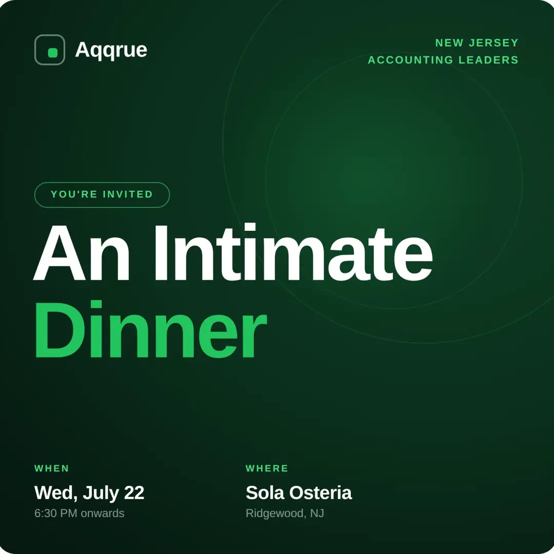 Aqqrue x NJ CPAs: An Intimate Dinner