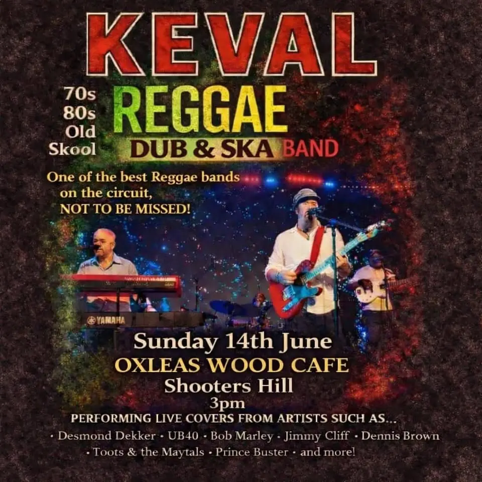 Keval Band Kick Off Oxleas Wood Cafe Summer Music Events! 14th June and 31st August!