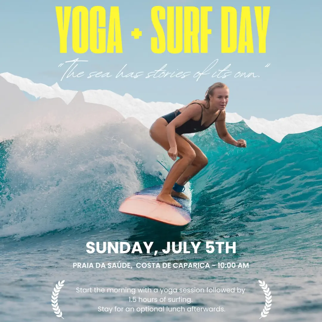 Ocean's glow: Yoga + Surf Day
