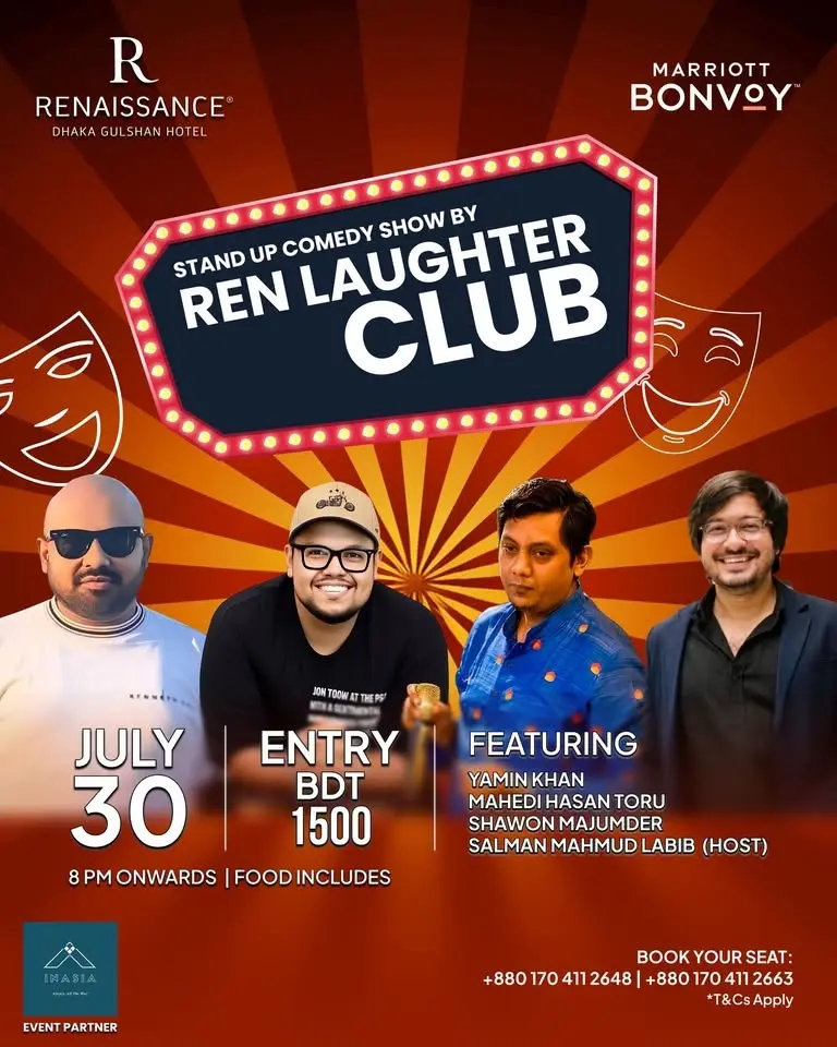 Ren Laughter Club presents stand-up comedy show at Renaissance Dhaka Gulshan Hotel