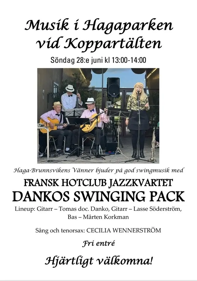 Musik i Hagaparken vid Koppartälten