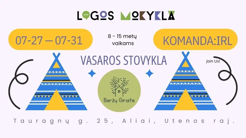 Vasaros stovykla Komanda IRL