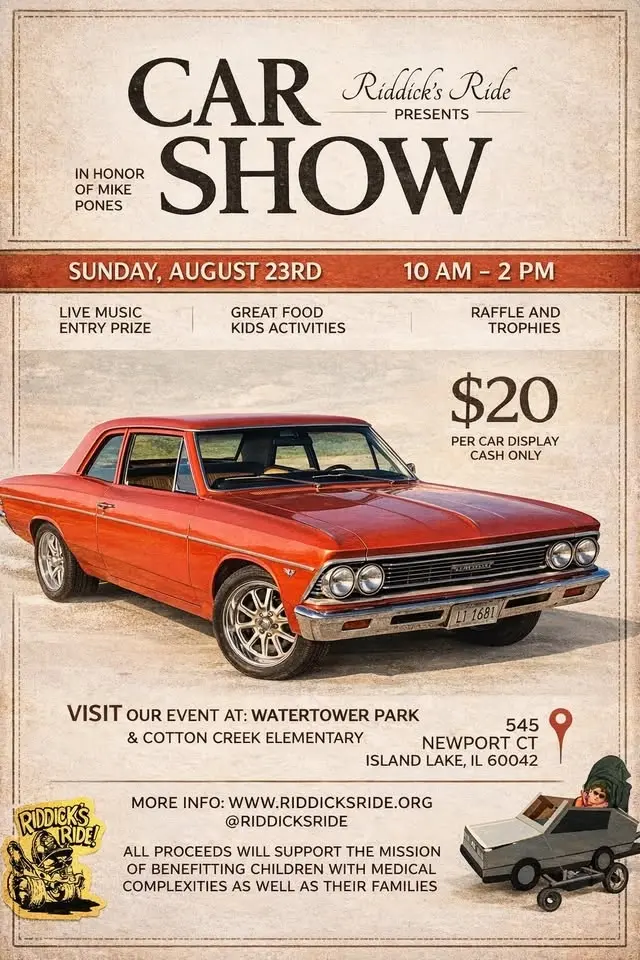 Riddick's Ride Car Show in Honor of Mike Pones
