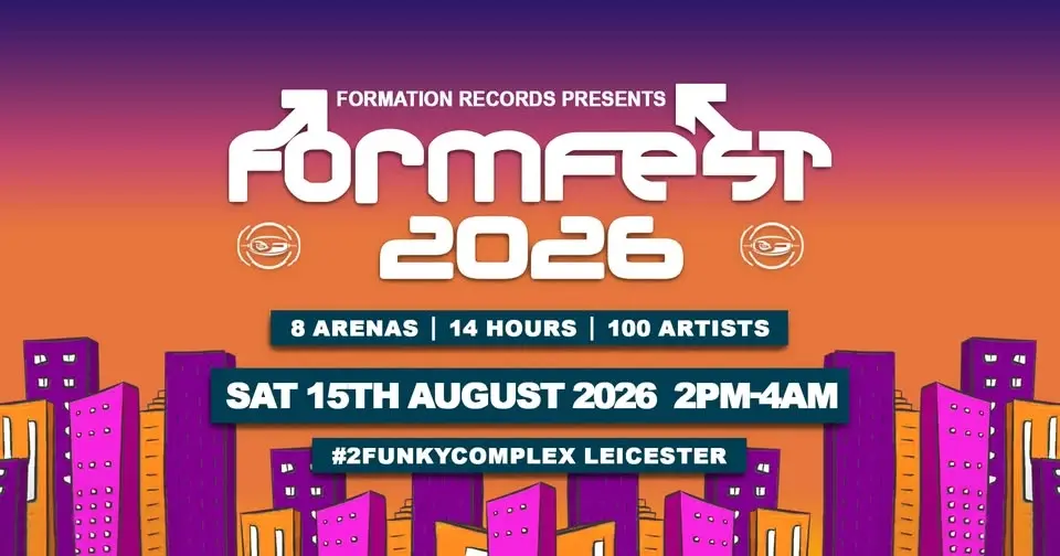 Formfest Festival 2026 8 Arenas : 100 Artist : 12hours