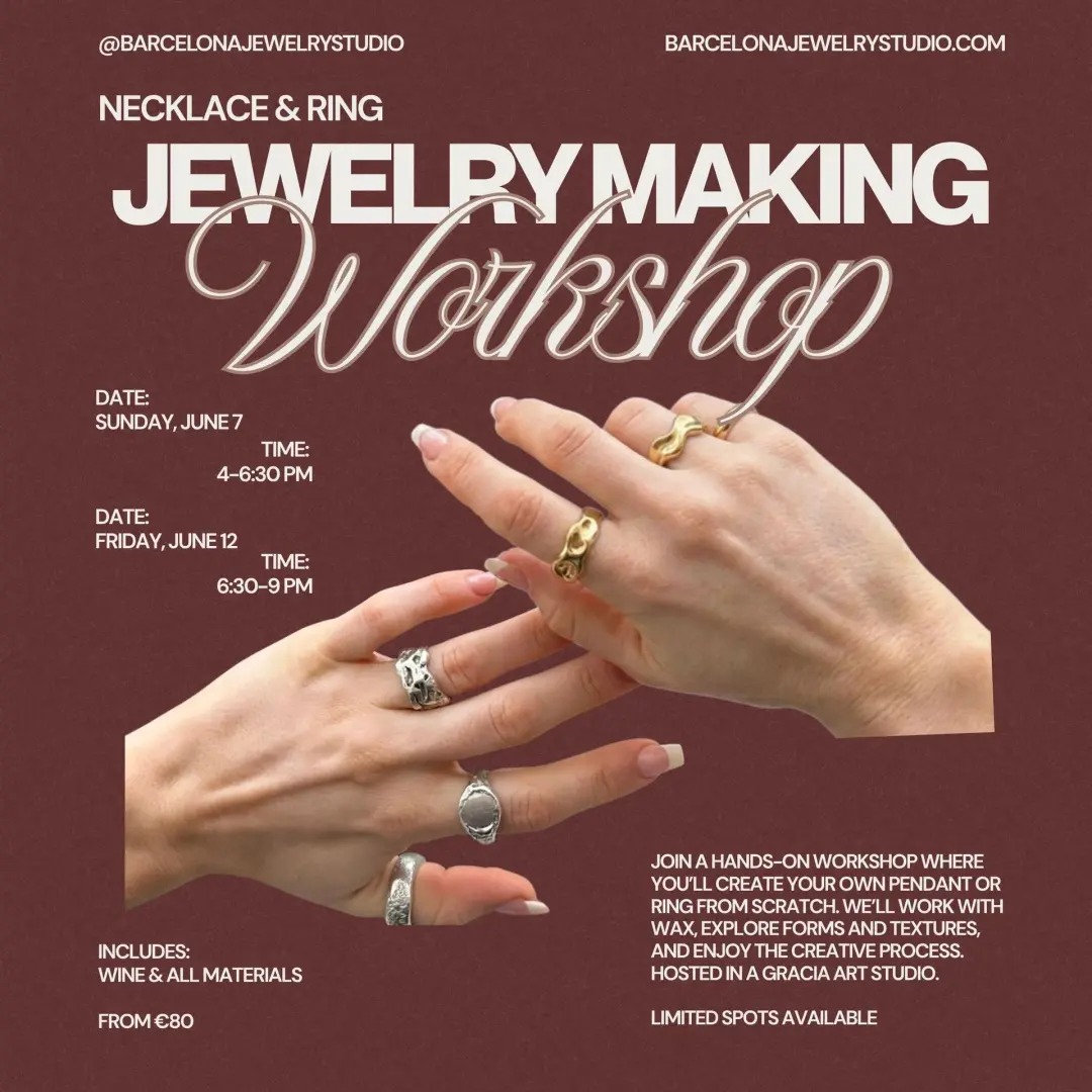 Ring and Pendant Making Group Workshop (Silver, Gold, or Bronze)
