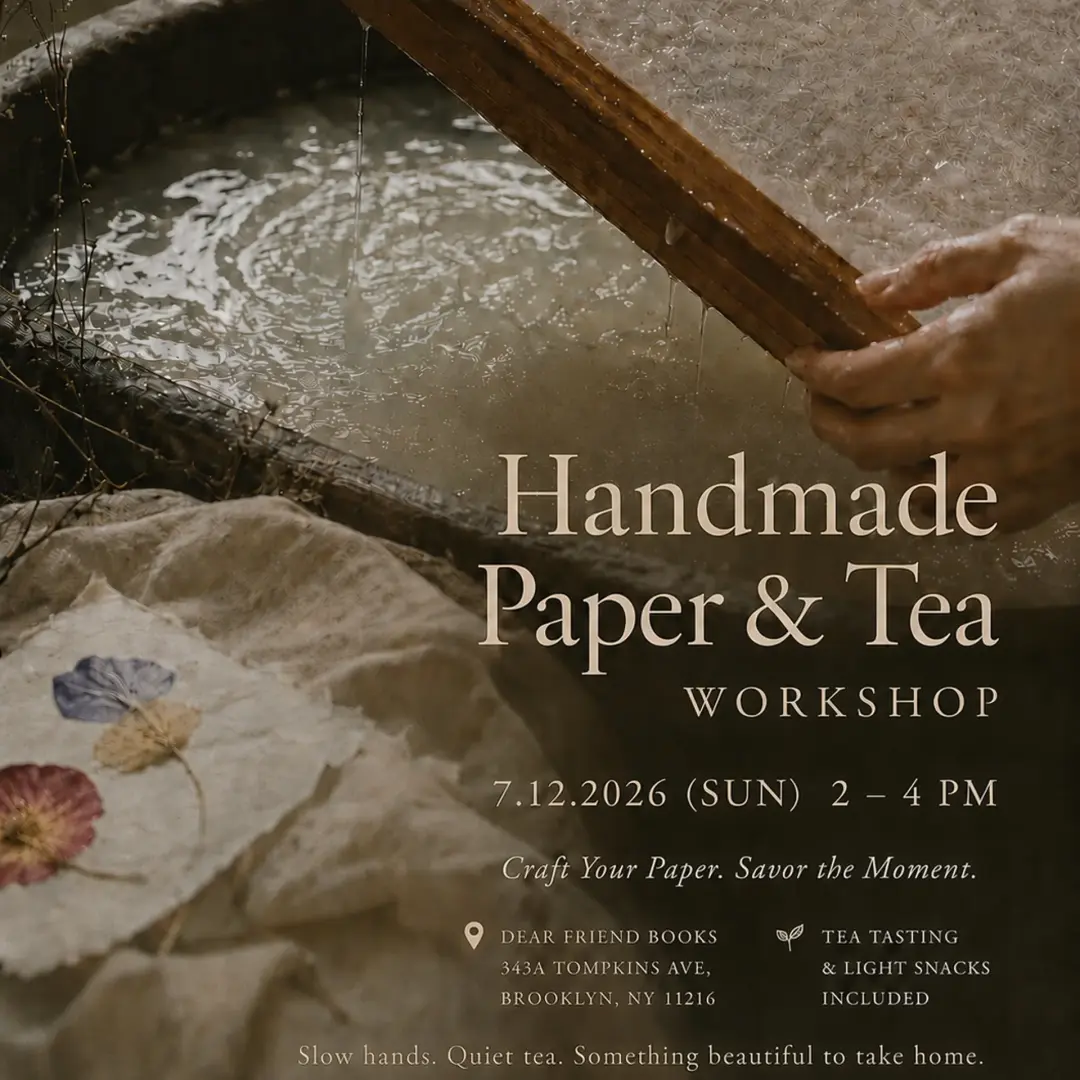 Books. Tea. Handmade Paper Workshop