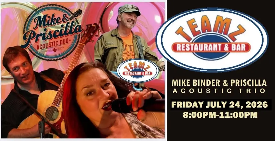Mike Binder and Priscilla With John Gardina at Teamz