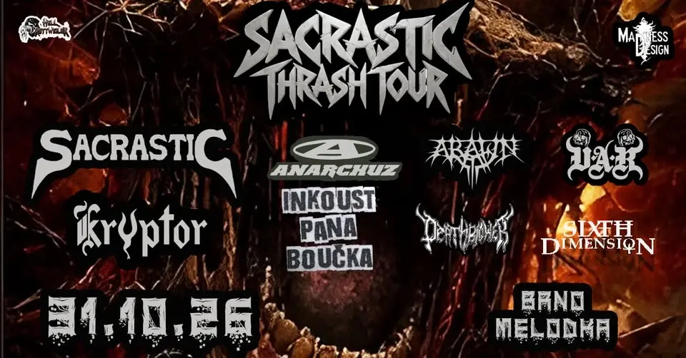 Sacrastic thrash tour-Melodka Brno