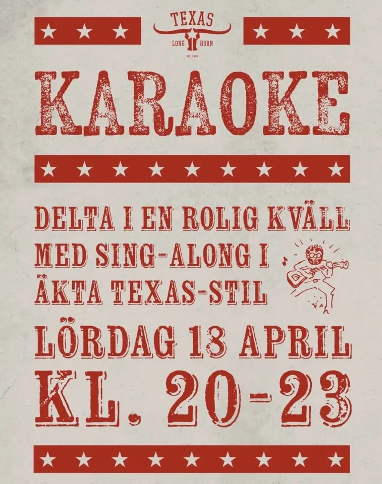 KARAOKE-NIGHT at Texas Longhorn Telefonplan