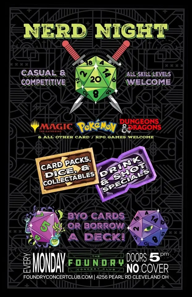 NERD NIGHT @ THE FOUNDRY CONCERT CLUB