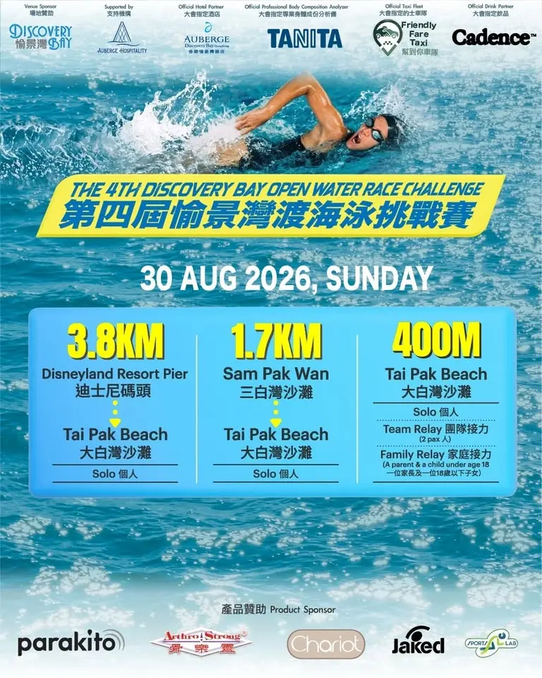 The 4th Discovery Bay Open Water Race and Family Relay 