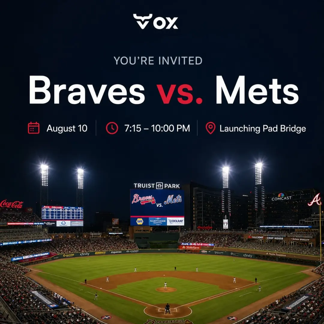 Join OX Security for a Private Evening at the Atlanta Braves vs. New York Mets Game | Monday August 10th | Cyber Security Leaders