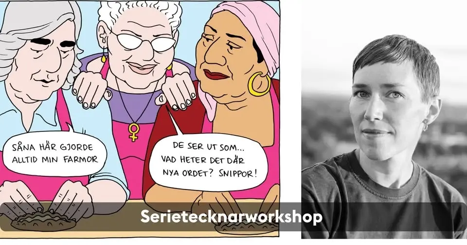 Serietecknarworkshop för vuxna under Pridefestivalen