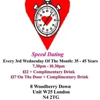 Speed Dating. 35 -  45 years. Wednesdays
