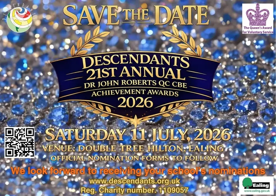 Descendants 21st annual Dr John Roberts QC CBE Achievement Awards 2026