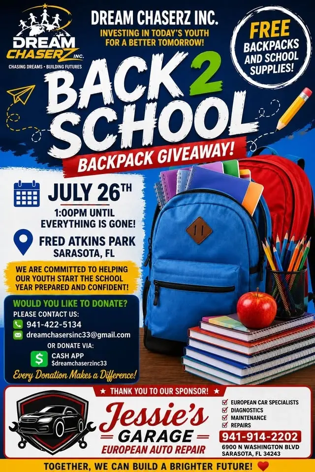 Dream Chaserz Inc. Back To School Back Pack Giveaway Pt.1