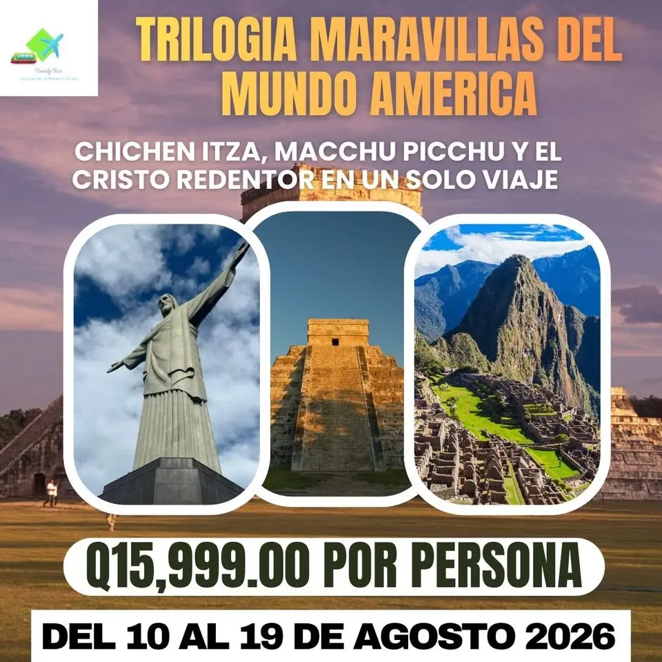 Trilogía Maravillas del Mundo América, Chichén Itzá, Cristo Redentor, Machu Picchu 