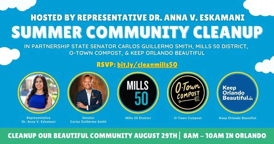 Summer Community Cleanup with Team Anna, Team Smith, Mills 50 District, O-Town Compost, & KOB