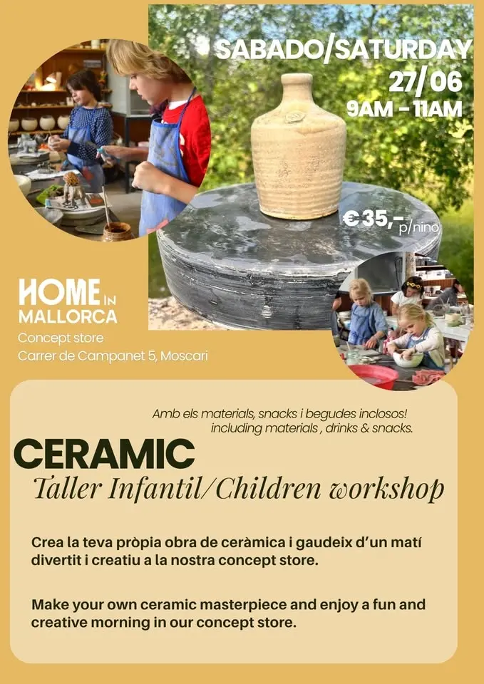 Kids Ceramic Workshop at Home in Mallorca - Concept store!  