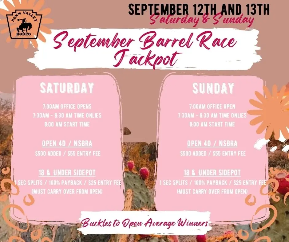 September Barrel Race Jackpot