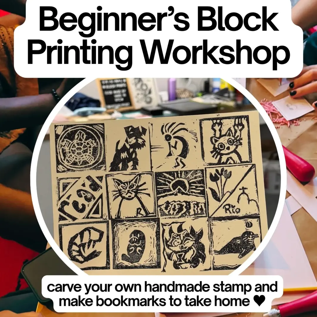 Beginner's Block Printing Workshop with Kintsugi Print Studio