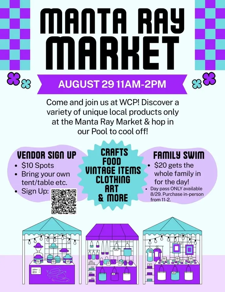 Manta Ray Market & Family Swim Day @ WCP