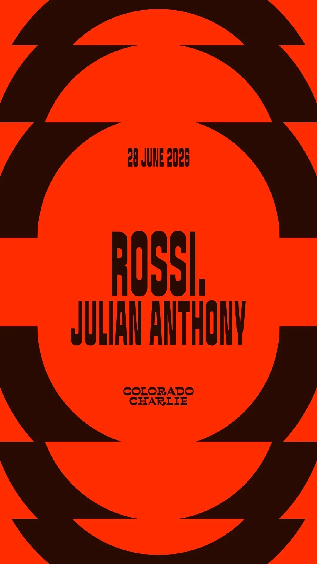 Colorado Charlie with Rossi. (4hrs), Julian Anthony (SOLD OUT)