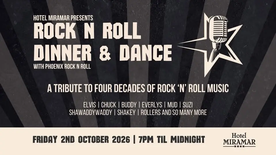 Rock ’n’ Roll Dinner & Dance @ Hotel Miramar 🎸