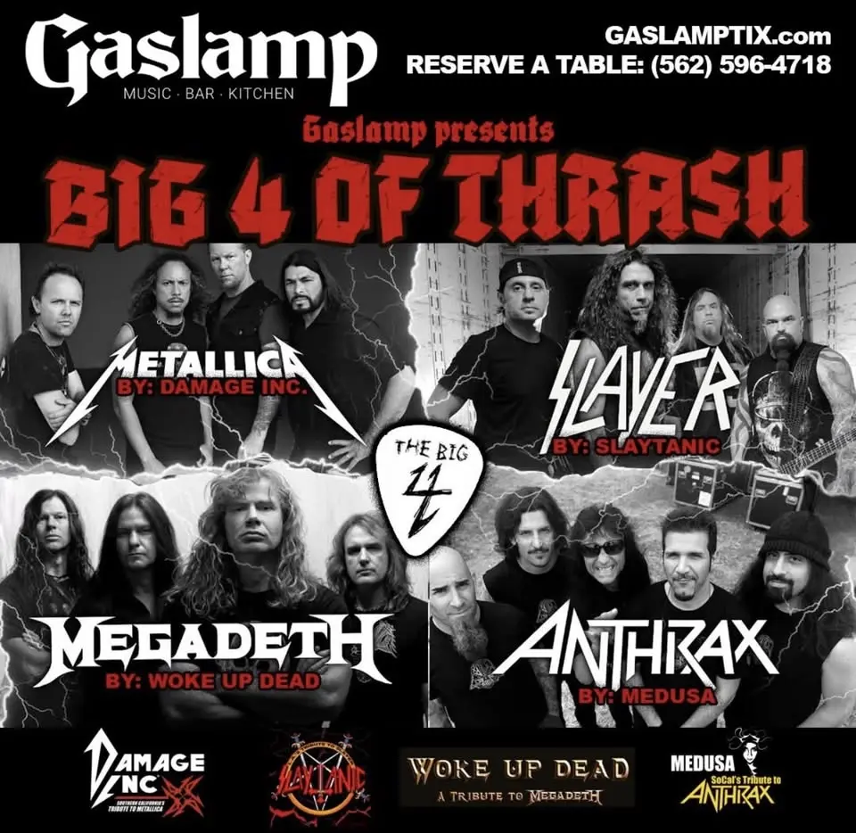 METALLICA + SLAYER + MEGADETH + ANTHRAX TRIBUTES ...BIG 4 of THRASH!
