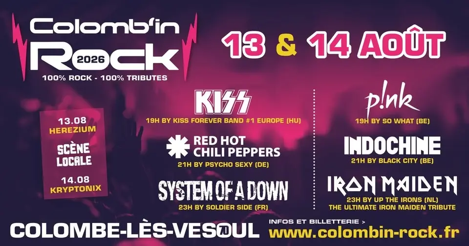 Colomb'in Rock Festival 2026 - Colombe-lès-Vesoul - Haute Saone