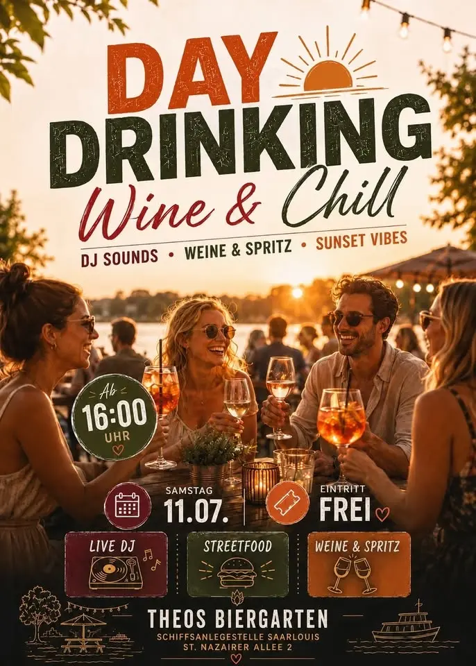 🍷 DAY DRINKING – Wine & Chill im Biergarten - Sa. 11.07.