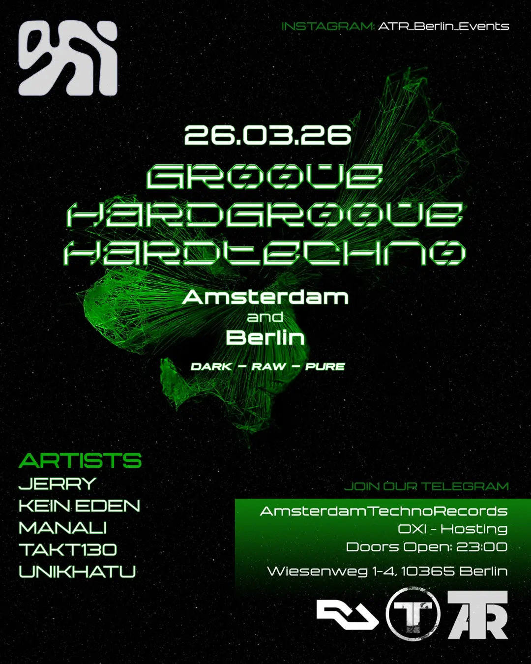 Amsterdam Techno Records and OXI on Thursday's [Amsterdam and Berlin]