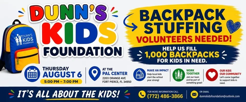 Dunn's Kids Foundation 6th Annual Back Pack Stuffing Event