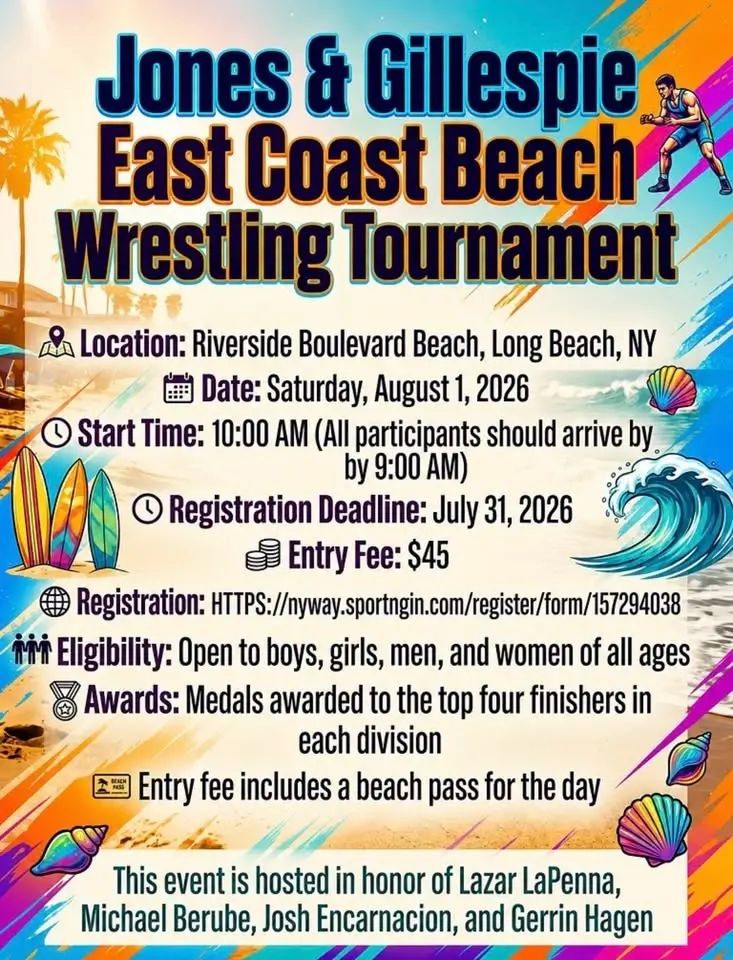 3rd Annual Jones & Gillespie East Coast Beach Wrestling Tournament