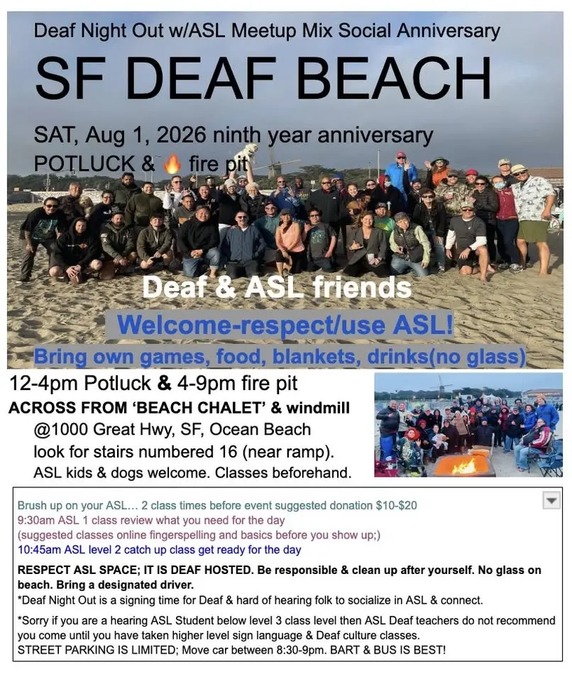 Deaf Beach Party SF DNO anniversary