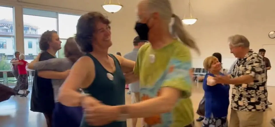 Contra dance: Cheryl Graubart with Raven & Goose