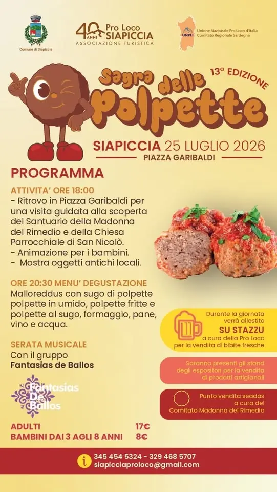 13^ Edizione- Sagra delle polpette - Siapiccia (OR)